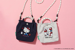 ハローキティの繊細な刺繍がかわいい♪ 完売したミニショルダーバッグが待望の再入荷！ 2WAYで使える上品デザイン